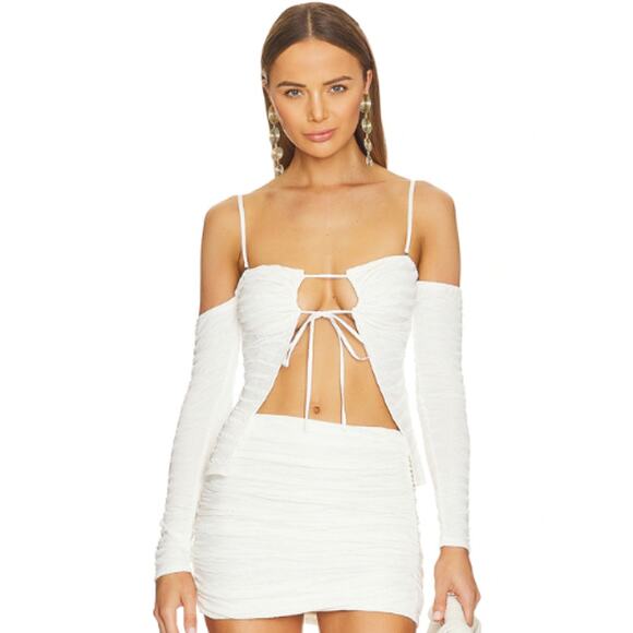 Camila Coelho Stacey Top in Ivory NWT Size XS - Picture 1 of 3
